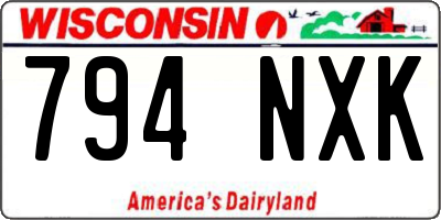 WI license plate 794NXK