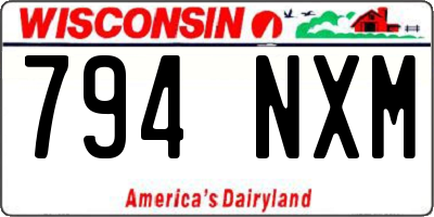 WI license plate 794NXM
