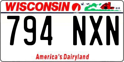 WI license plate 794NXN