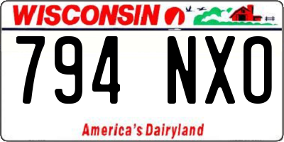 WI license plate 794NXO