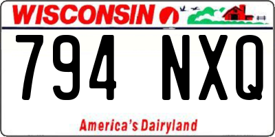 WI license plate 794NXQ