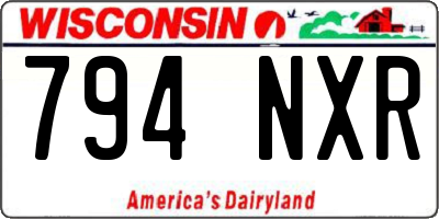 WI license plate 794NXR