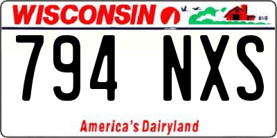 WI license plate 794NXS