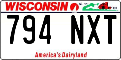 WI license plate 794NXT