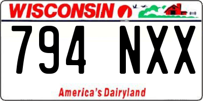 WI license plate 794NXX