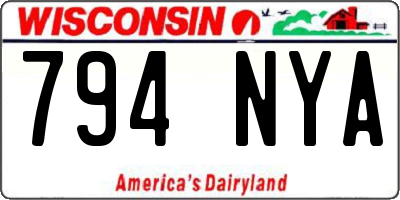 WI license plate 794NYA