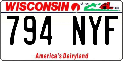 WI license plate 794NYF