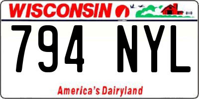 WI license plate 794NYL
