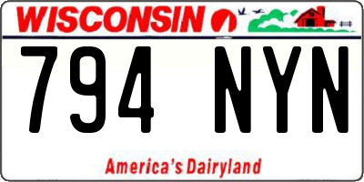 WI license plate 794NYN