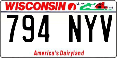 WI license plate 794NYV