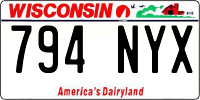 WI license plate 794NYX