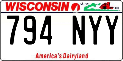 WI license plate 794NYY