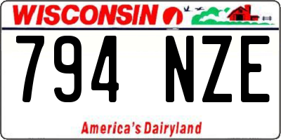 WI license plate 794NZE