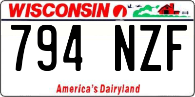 WI license plate 794NZF