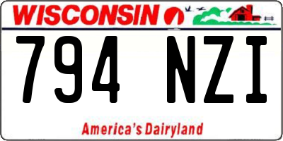 WI license plate 794NZI