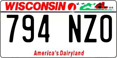 WI license plate 794NZO