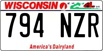 WI license plate 794NZR