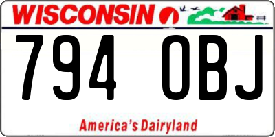 WI license plate 794OBJ