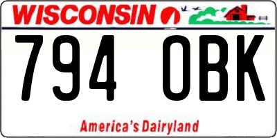 WI license plate 794OBK
