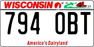 WI license plate 794OBT