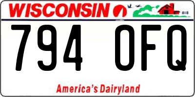 WI license plate 794OFQ