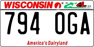 WI license plate 794OGA