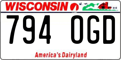 WI license plate 794OGD