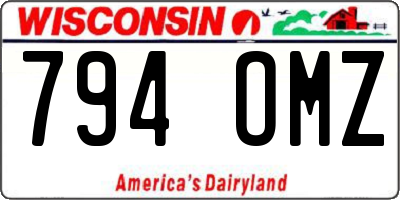 WI license plate 794OMZ