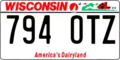 WI license plate 794OTZ