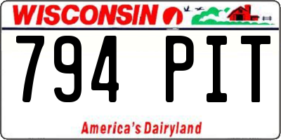 WI license plate 794PIT