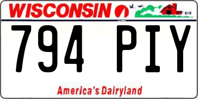WI license plate 794PIY