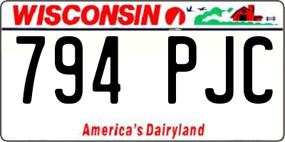 WI license plate 794PJC