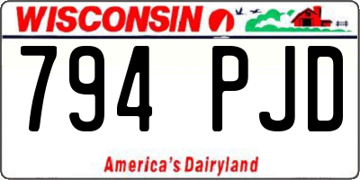 WI license plate 794PJD