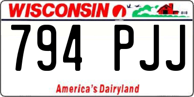 WI license plate 794PJJ