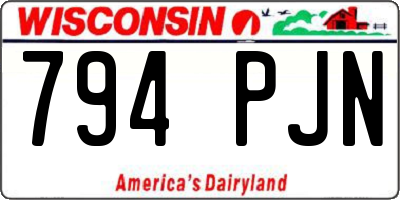 WI license plate 794PJN