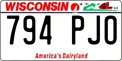 WI license plate 794PJO