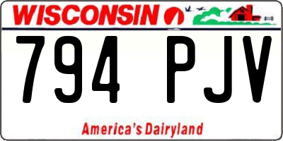WI license plate 794PJV