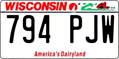 WI license plate 794PJW