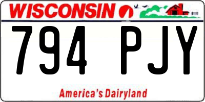 WI license plate 794PJY