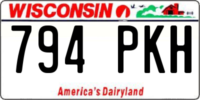 WI license plate 794PKH