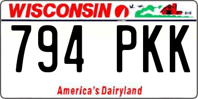 WI license plate 794PKK