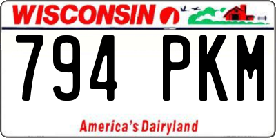 WI license plate 794PKM