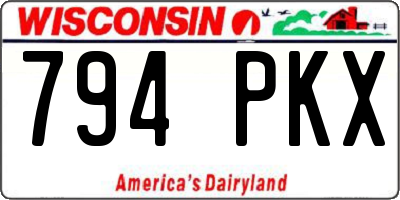 WI license plate 794PKX