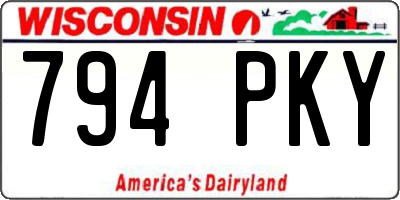 WI license plate 794PKY