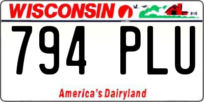 WI license plate 794PLU