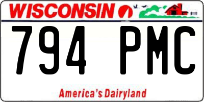 WI license plate 794PMC