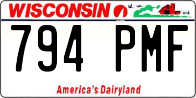 WI license plate 794PMF