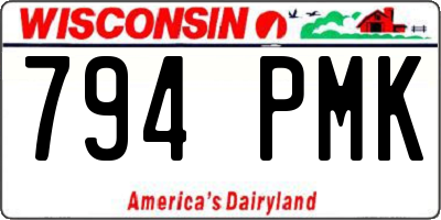 WI license plate 794PMK