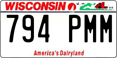 WI license plate 794PMM