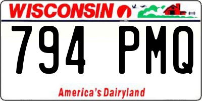 WI license plate 794PMQ